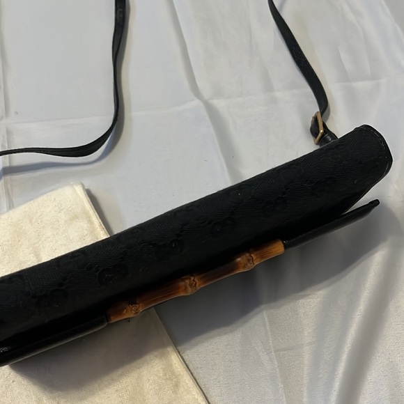 AUTHENTIC GUCCI VINTAGE BLACK SHOULDER BAG - Picture 4 of 11